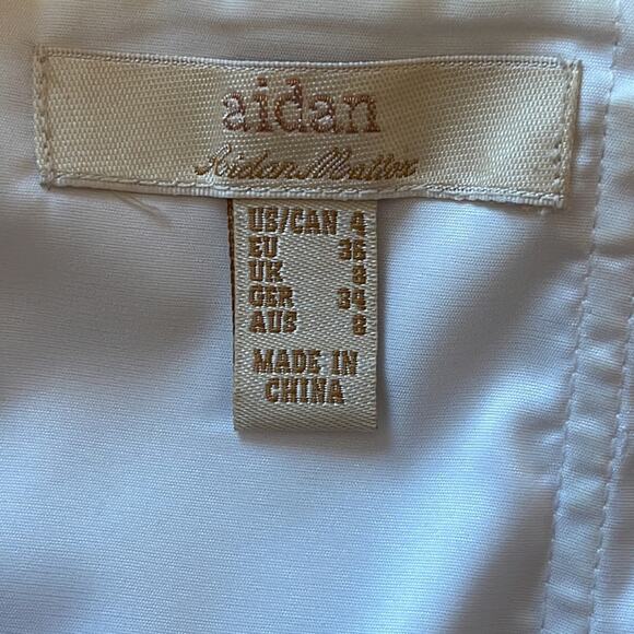 Aidan Mattox Black Lace Off Shoulder Sheath Special Occasion Dress Size 4 - Picture 9 of 10